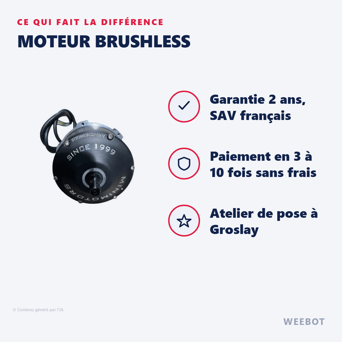 Moteur Brushless pour Trottinette Électrique Dualtron Thunder 3 Minimotors - Weebot