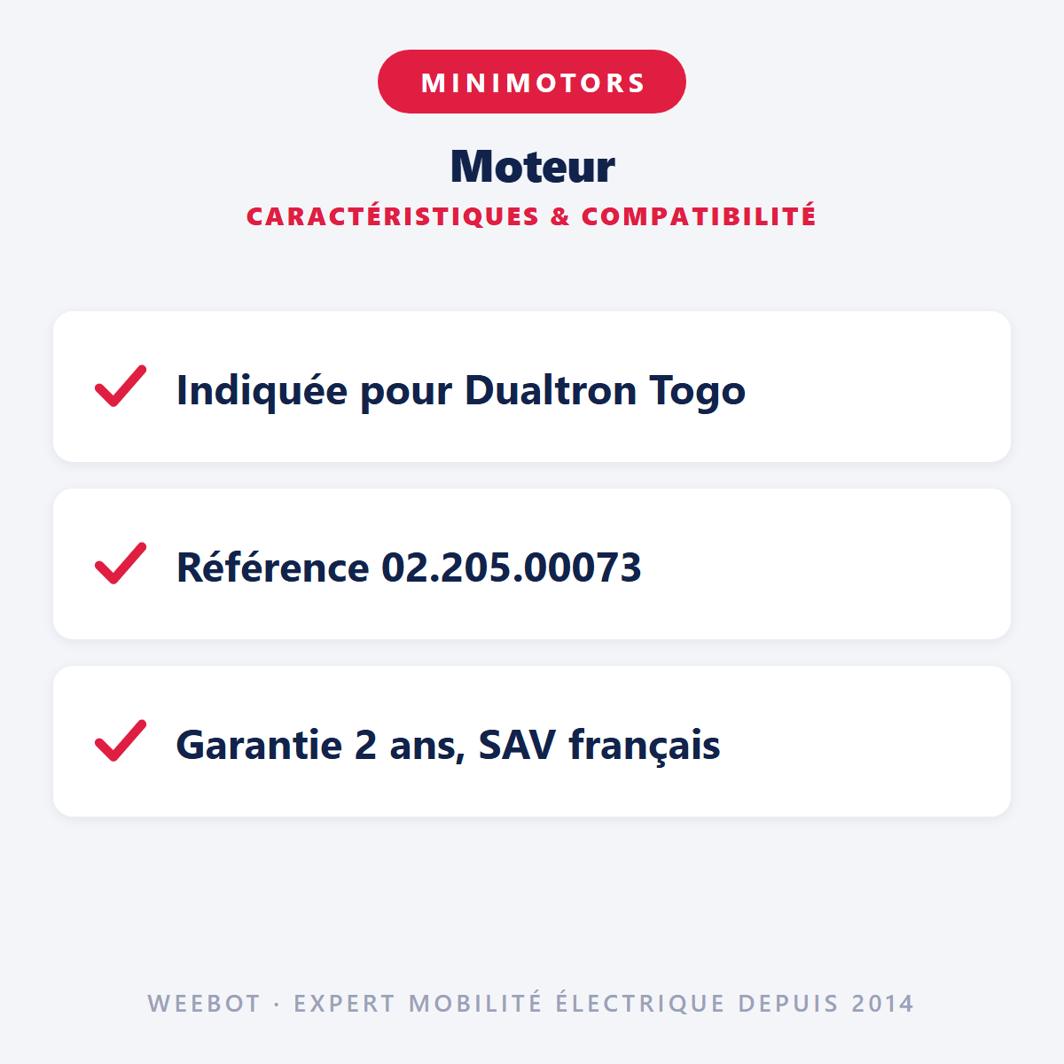 Moteur pour Trottinette Electrique Dualtron Togo - Weebot