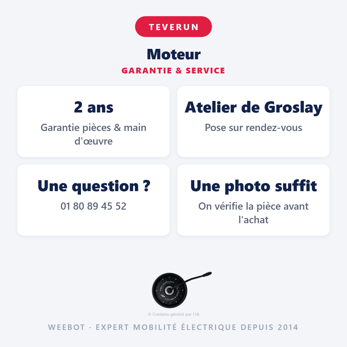 Moteur pour Trottinette Electrique Teverun Fighter Suprème Plus - 2024 - Weebot