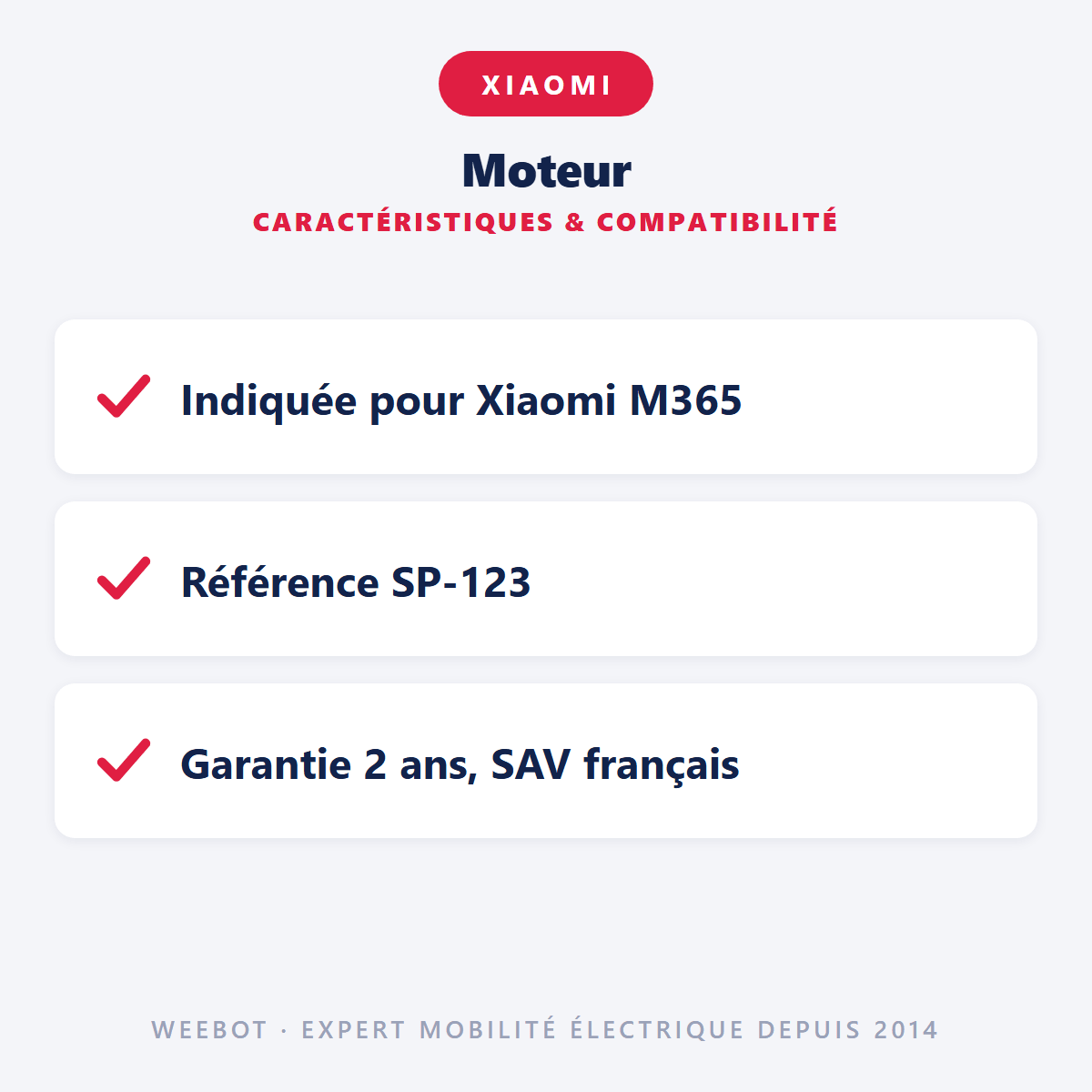 Moteur pour Trottinette Électrique Xiaomi M365 - Weebot