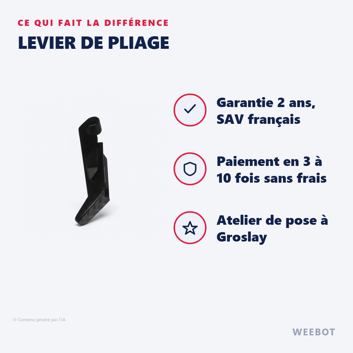 Levier de Pliage : les points forts