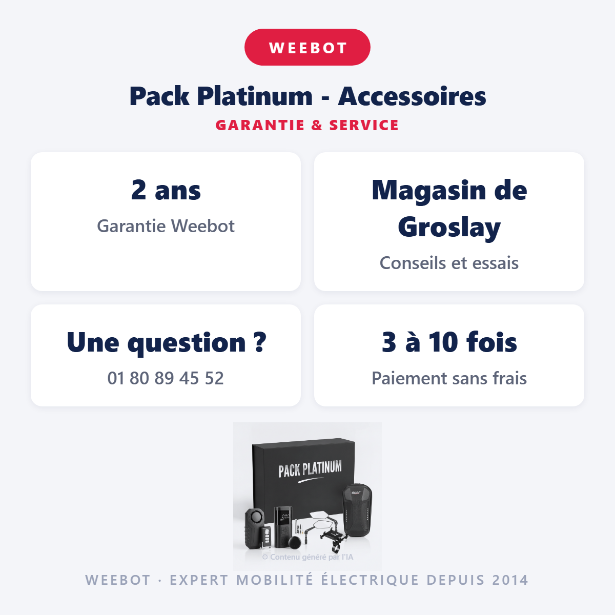 Pack Platinum - Accessoires : garantie 2 ans et service après-vente