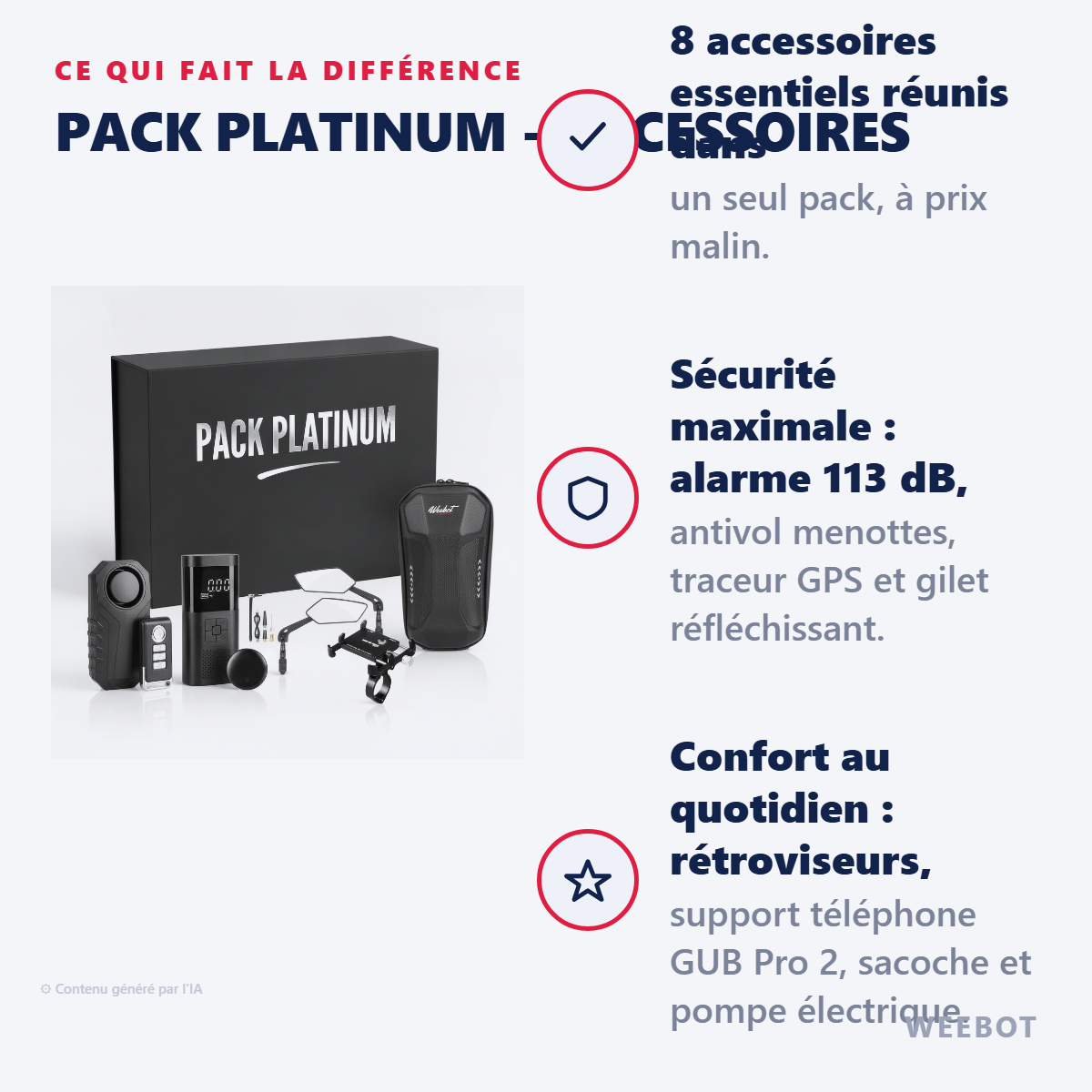 Pack Platinum - Accessoires : les points forts
