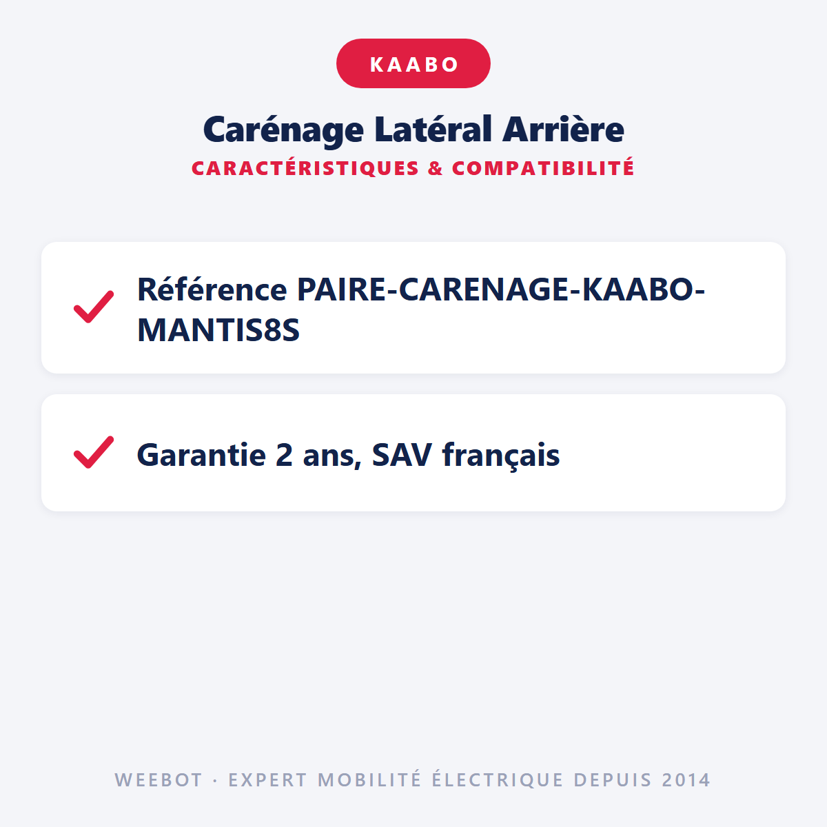 Carénage Latéral Arrière : caractéristiques et compatibilité