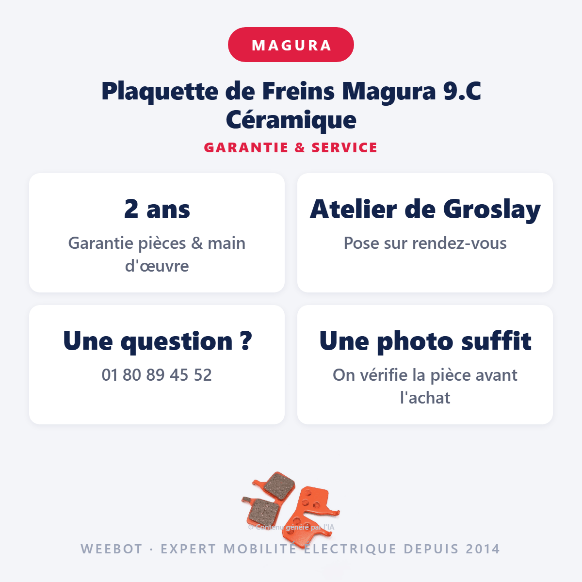 Plaquette de Freins Magura 9.C Céramique pour Trottinette Électrique - Weebot