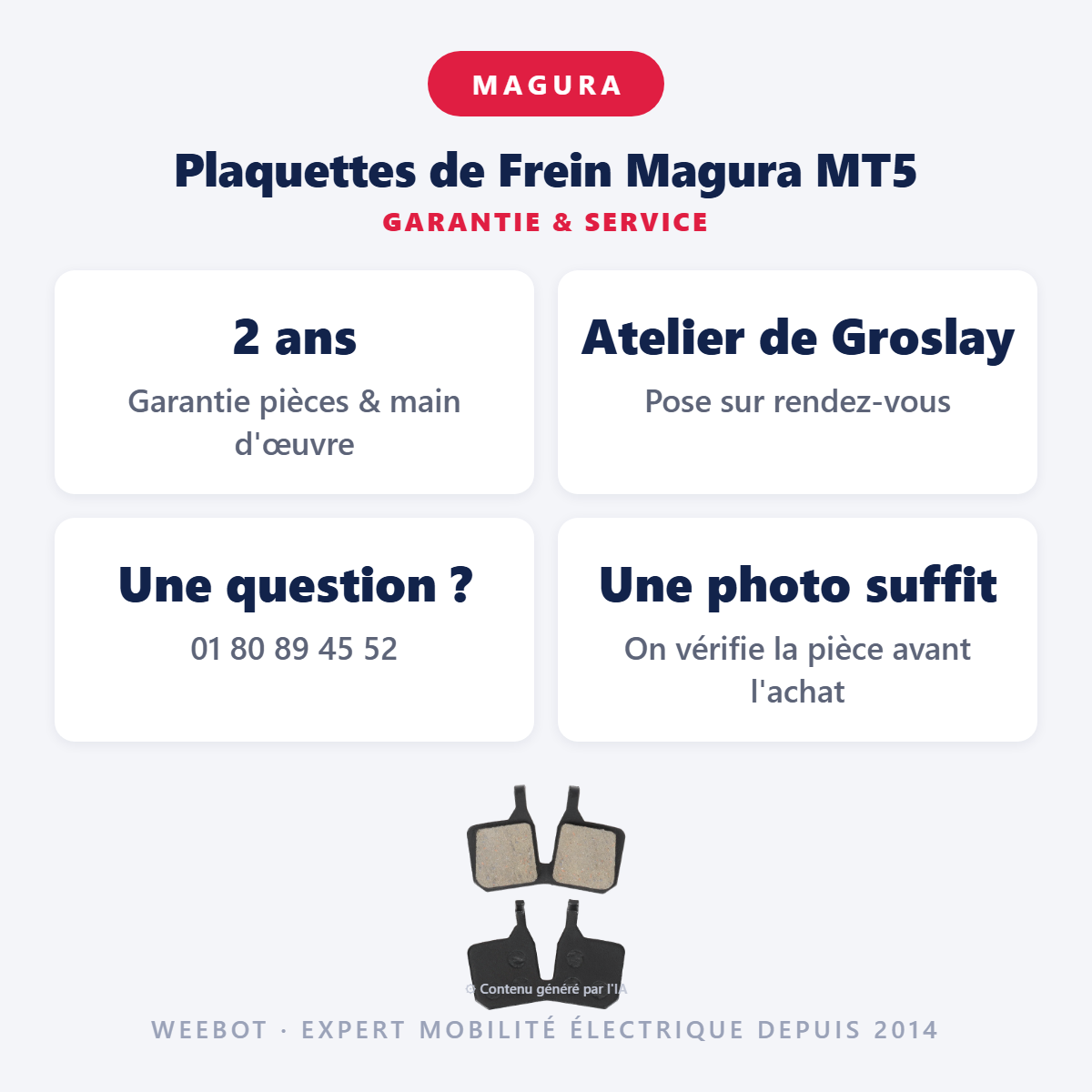 Plaquettes de Frein Magura MT5 : garantie 2 ans et service après-vente