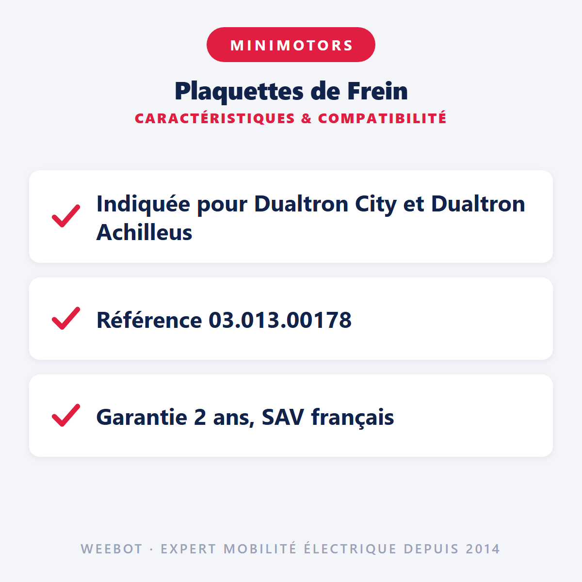Plaquettes de Frein : caractéristiques et compatibilité