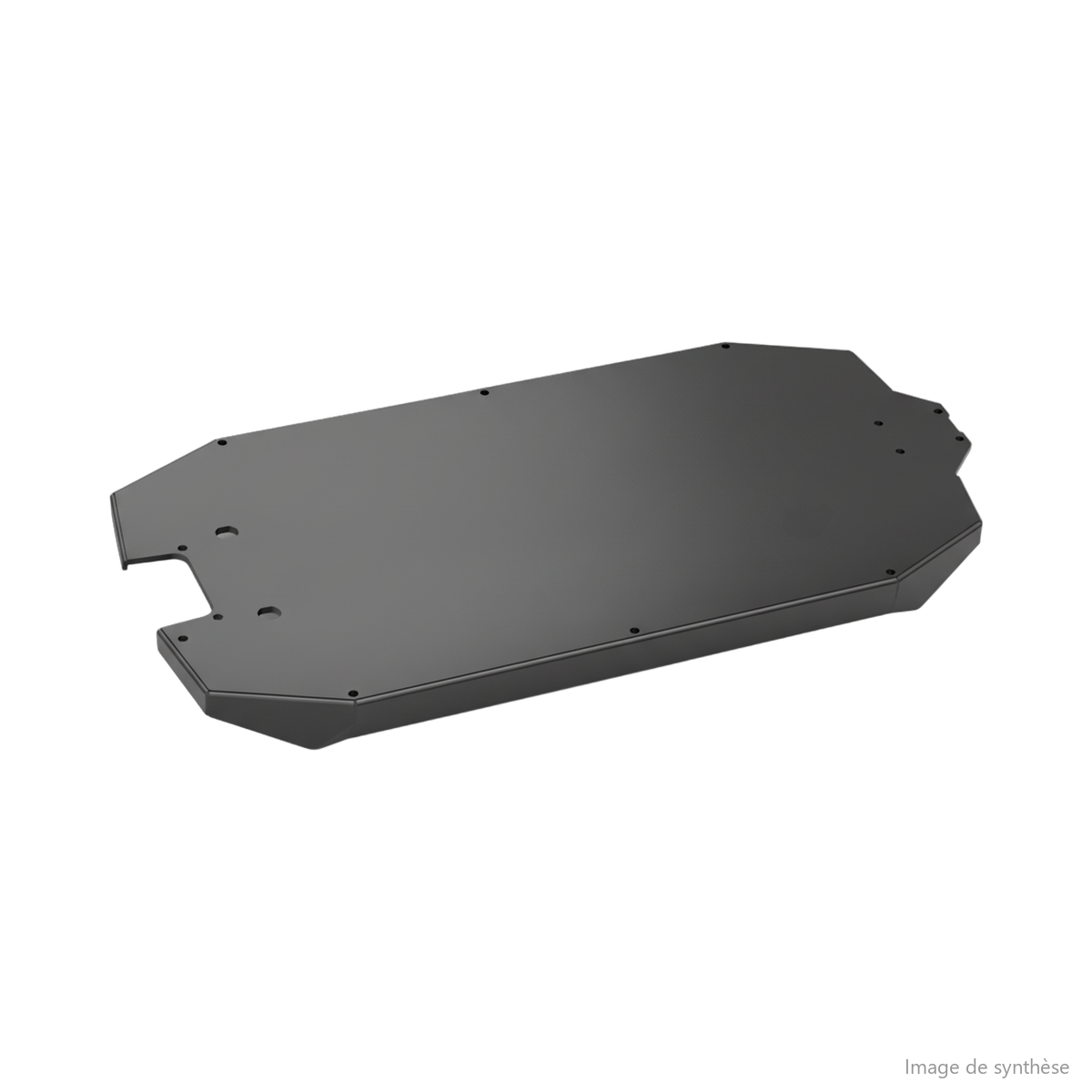 Plateau deck en aluminium gris pour trottinette électrique Rovoron S7 vu de dessus