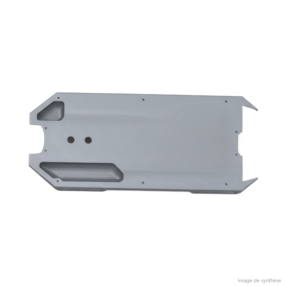 Plateau deck gris de Dualtron Spider 2 vu du dessus