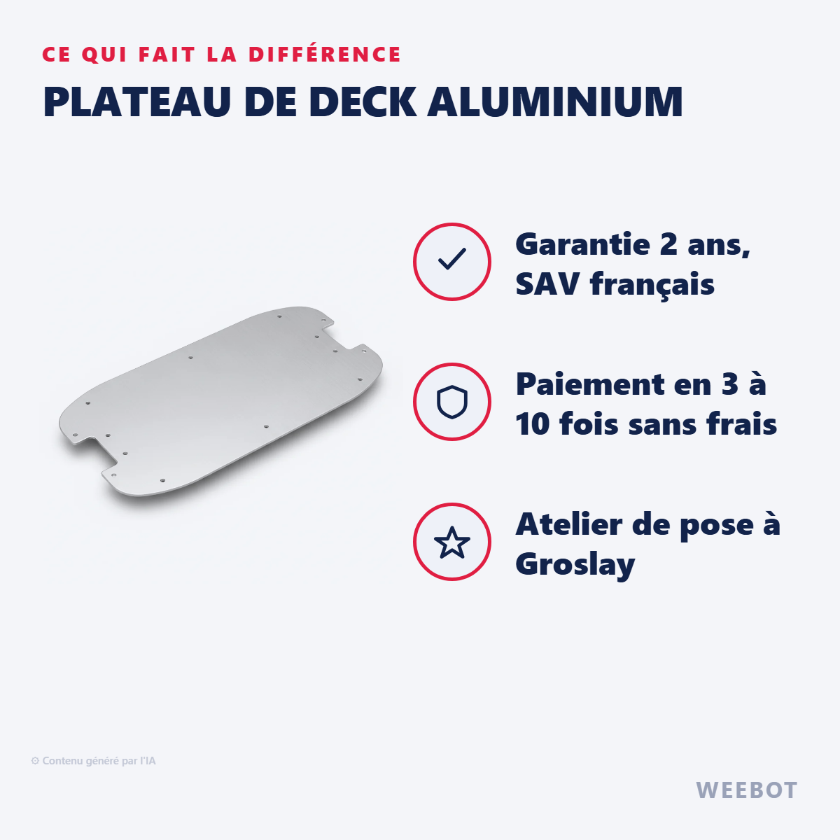 Plateau de Deck Aluminium : les points forts
