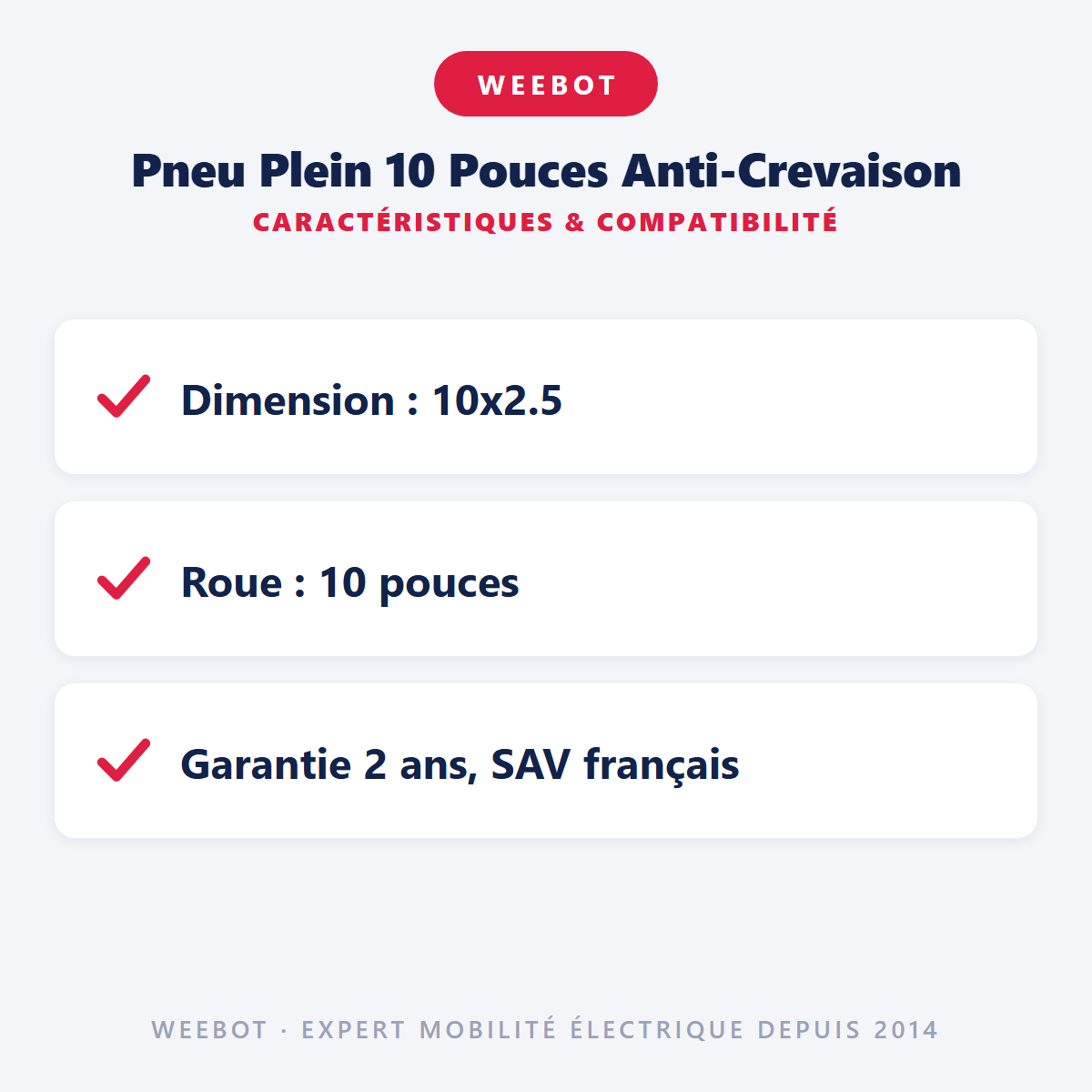 Pneu Plein 10 Pouces Anti-Crevaison : caractéristiques et compatibilité