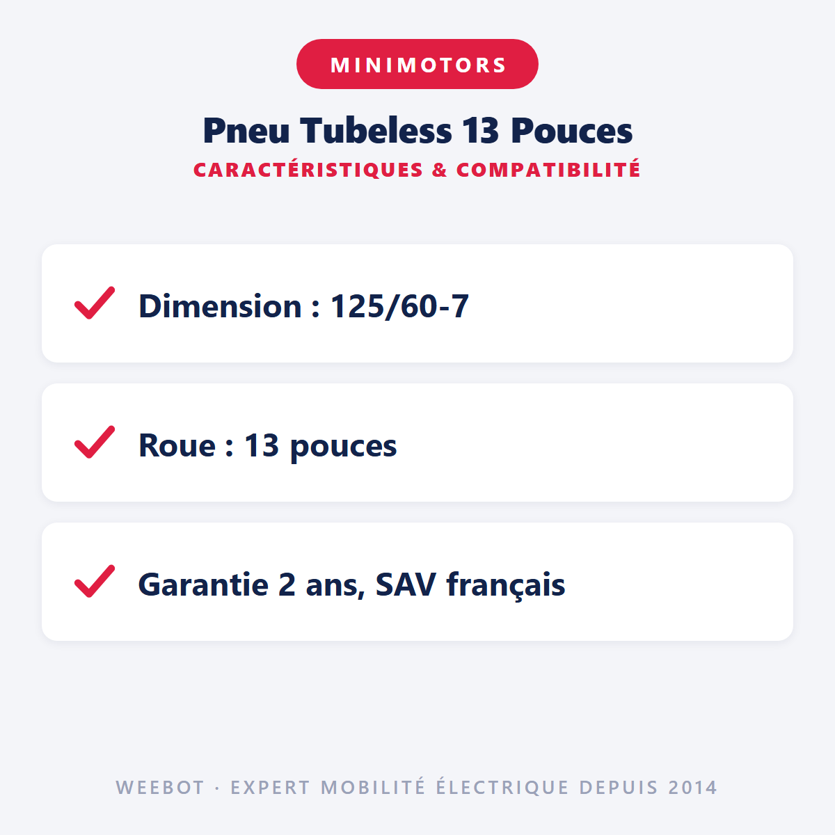 Pneu Tubeless 13 Pouces : caractéristiques et compatibilité