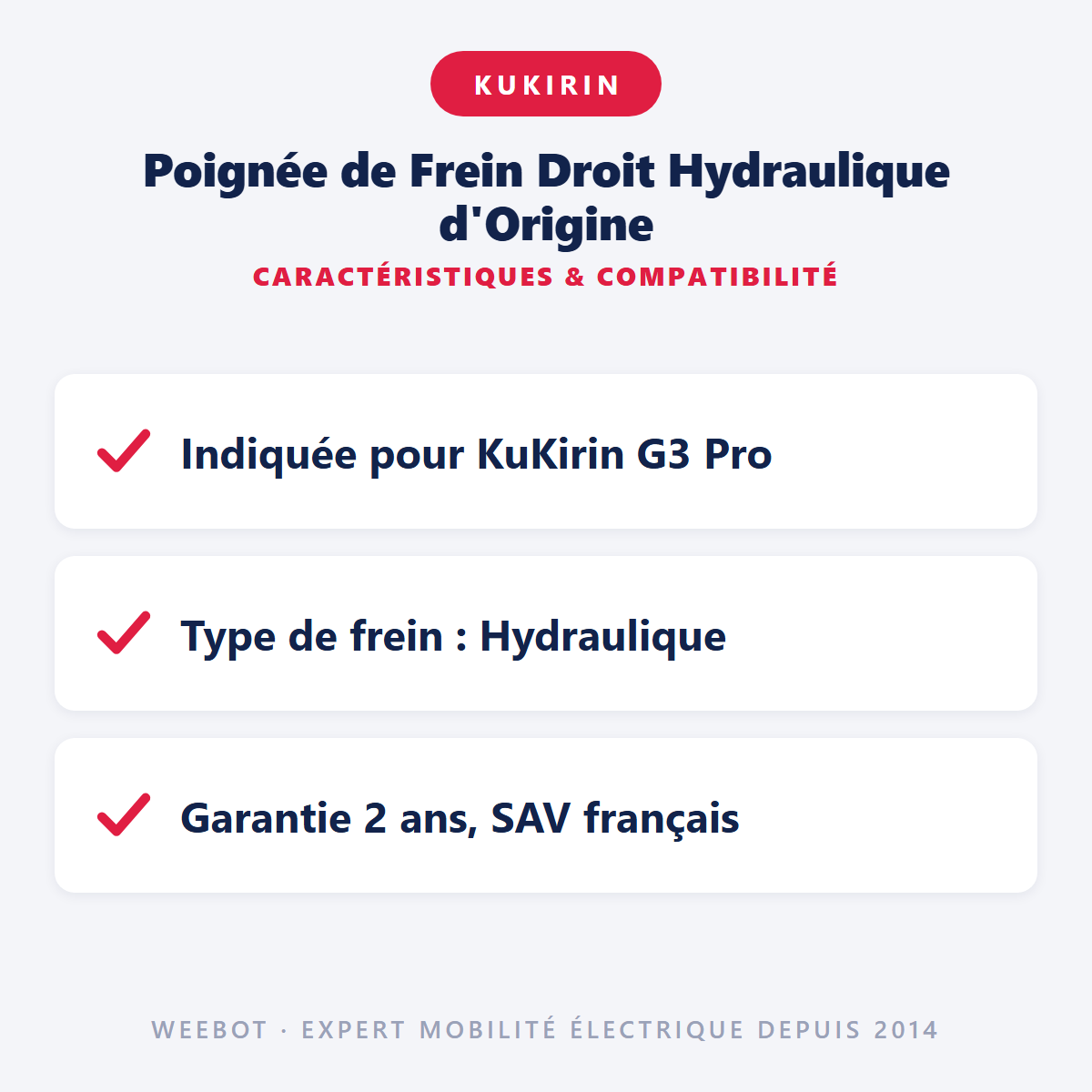 Poignée de Frein Droit Hydraulique d'Origine : caractéristiques et compatibilité