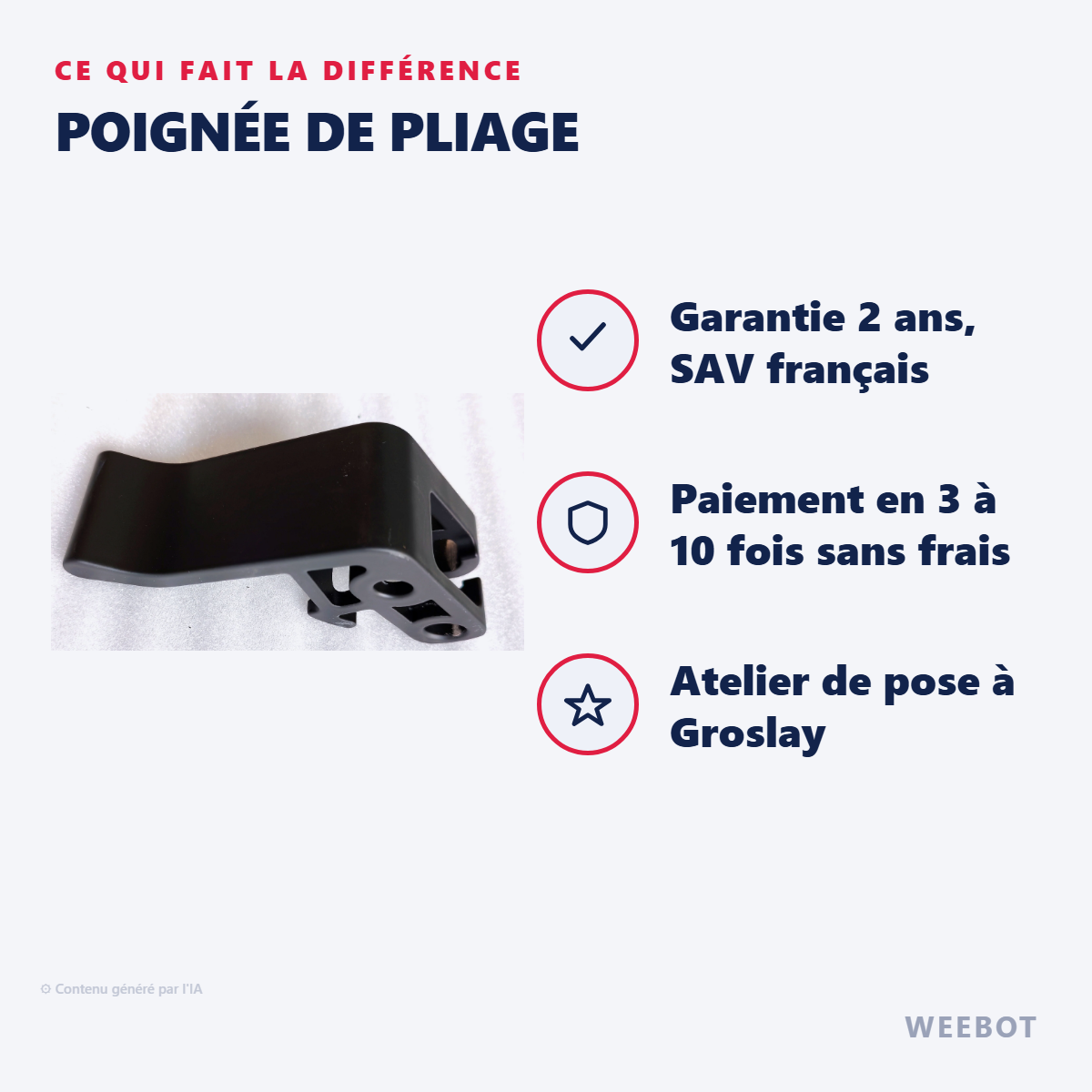 Poignée de Pliage : les points forts