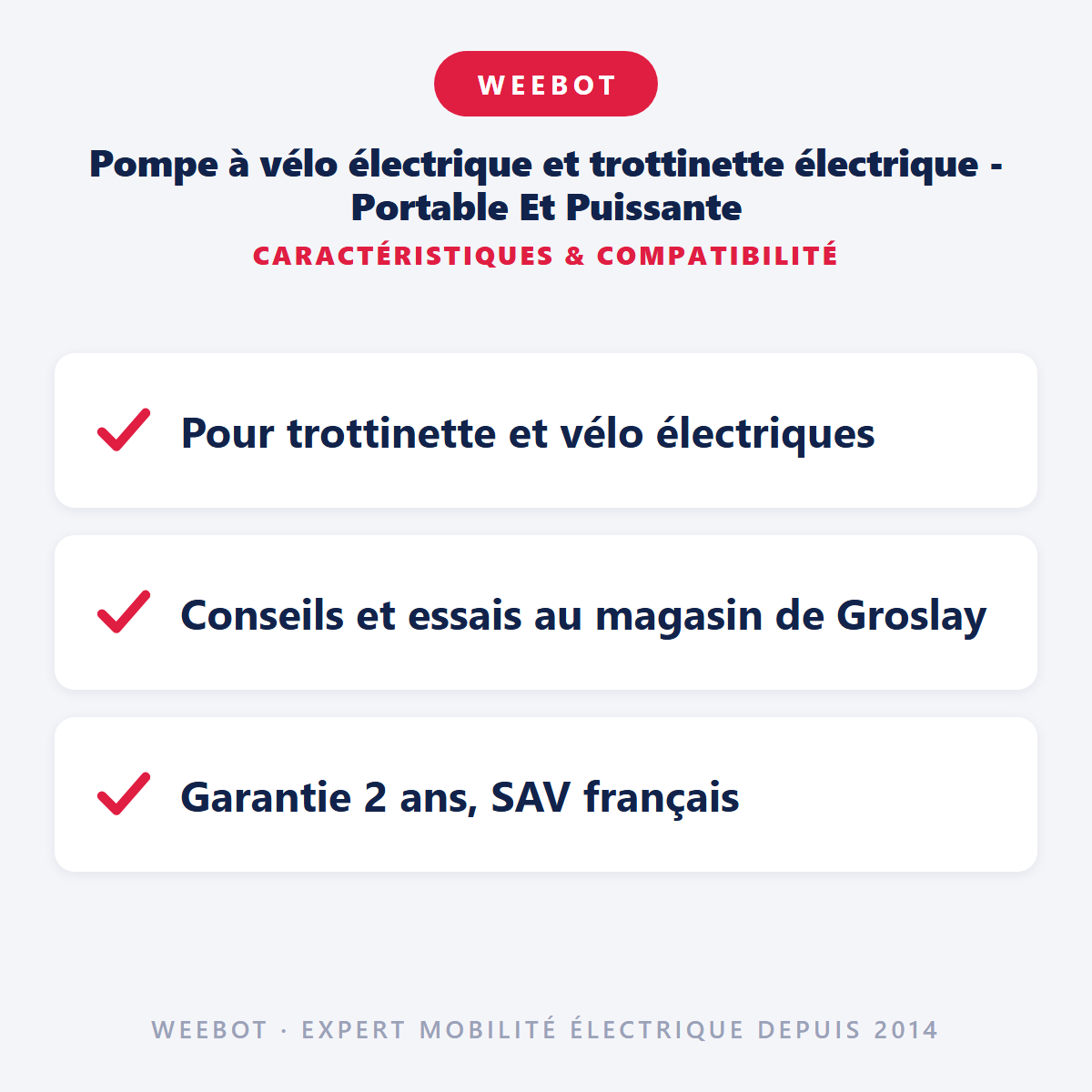 Pompe à vélo électrique et trottinette électrique - Portable Et Puissante : caractéristiques et compatibilité