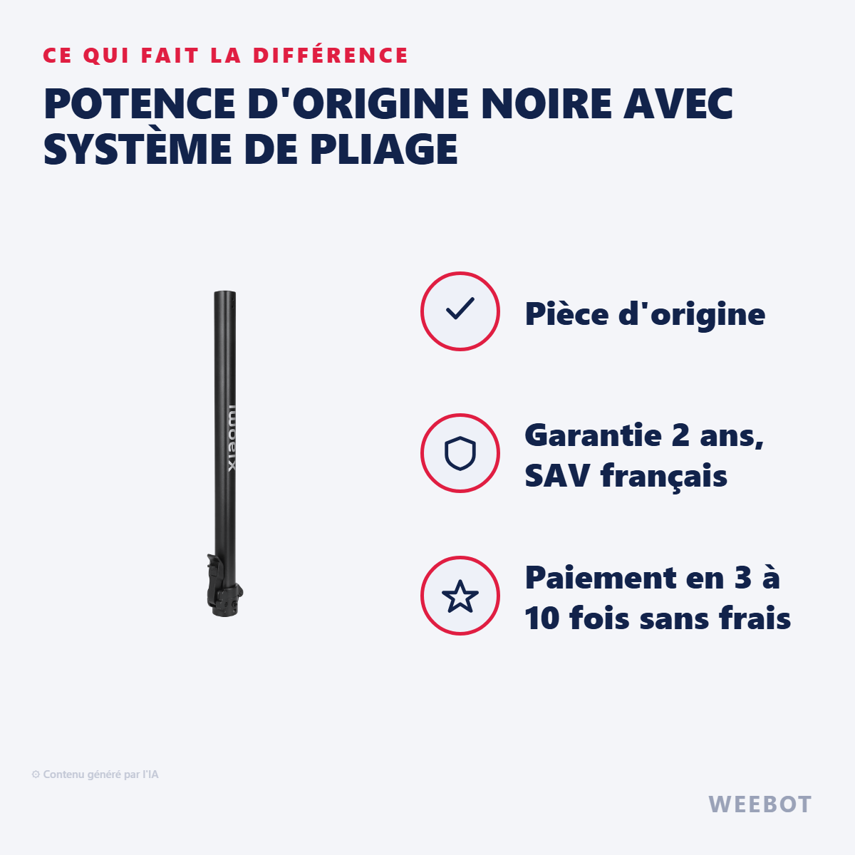 Potence d'Origine Noire avec Système de Pliage : les points forts