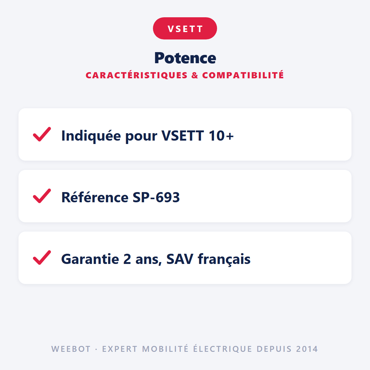 Potence Pour Trottinette Électrique Vsett 10+ - Weebot