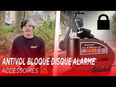 Antivol Bloque Disque avec Alarme pour Trottinette Électrique : vidéo de présentation