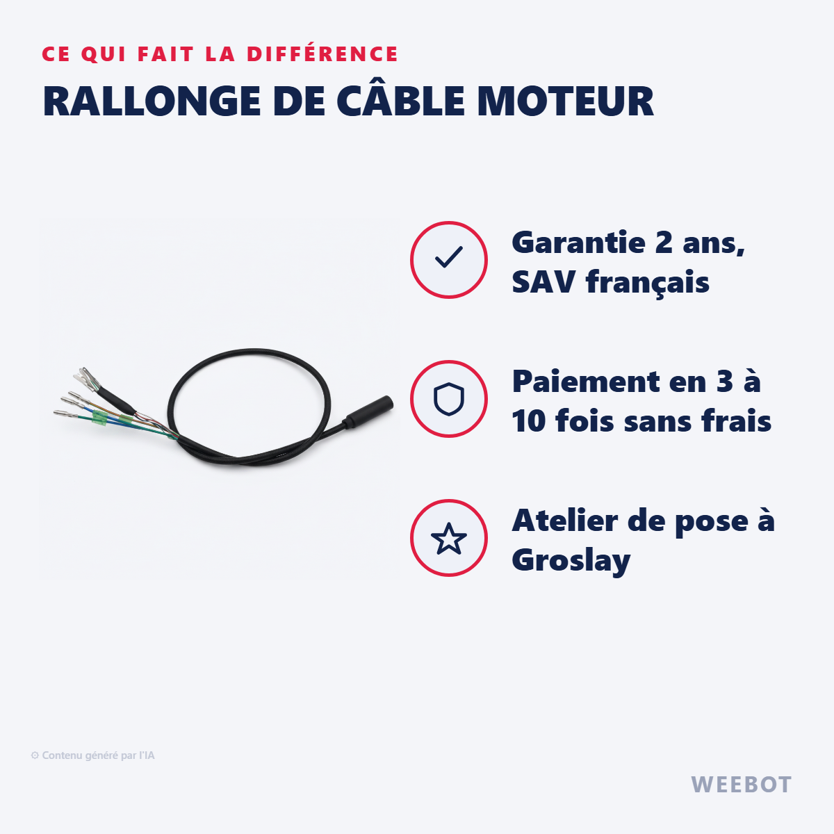 Rallonge de Câble Moteur : les points forts