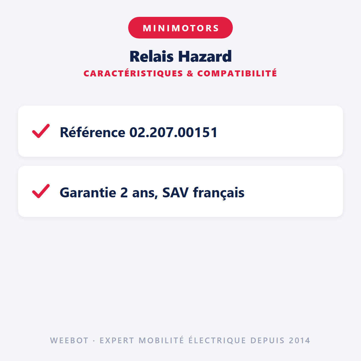 Relais Hazard : caractéristiques et compatibilité