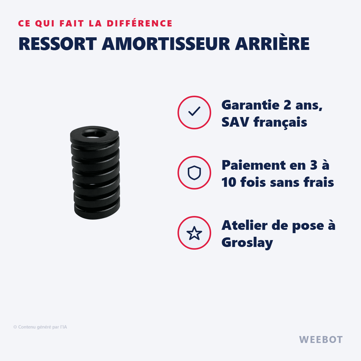 Ressort Amortisseur Arrière Pour Trottinette Électrique Vsett 9 - Weebot