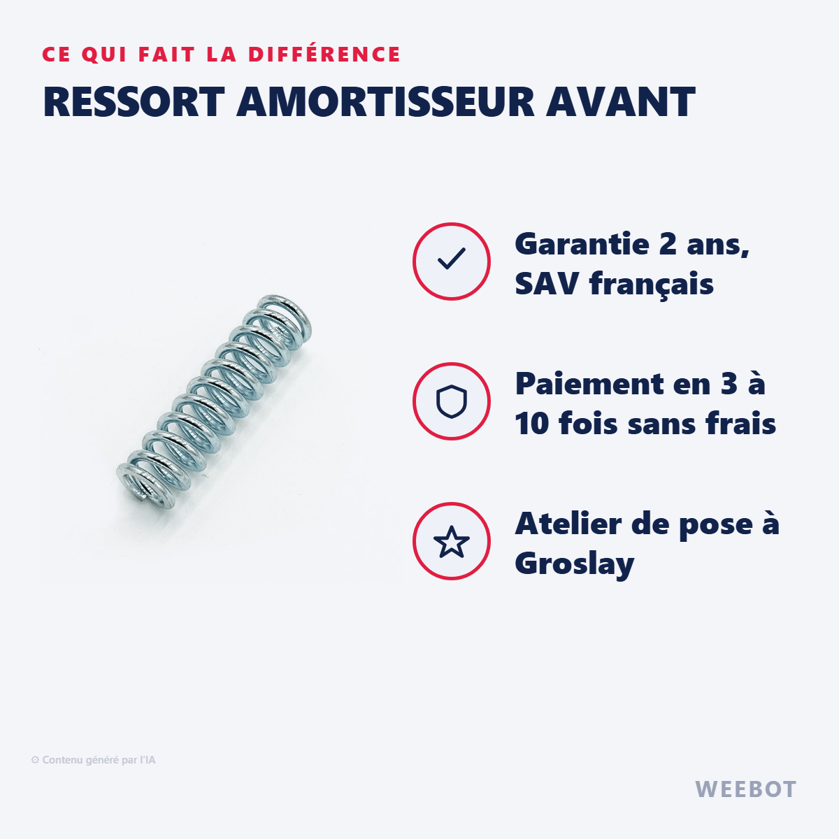 Ressort Amortisseur Avant Pour Trottinette Électrique Speedway Mini4 Pro - Weebot