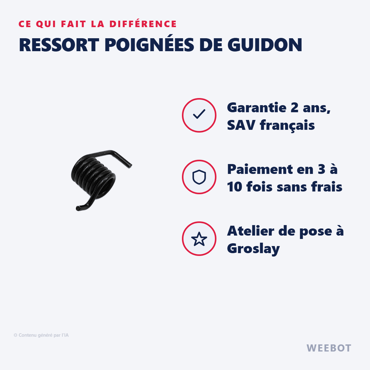 Ressort Poignées De Guidon Pour Trottinette Électrique Dualtron Pop (Popular) - Weebot