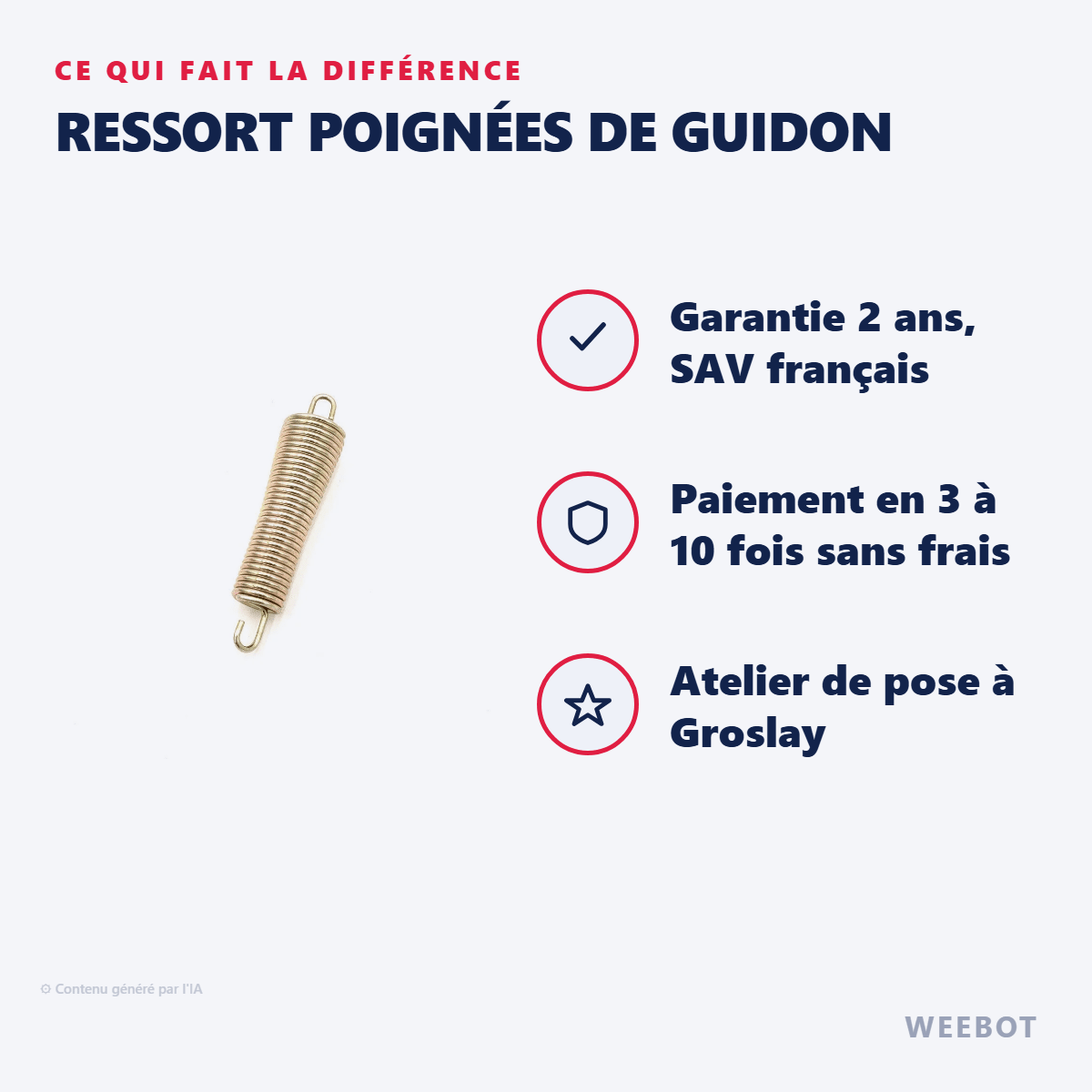 Ressort Poignées De Guidon Pour Trottinette Électrique Etwow (Avant 2019) - Weebot