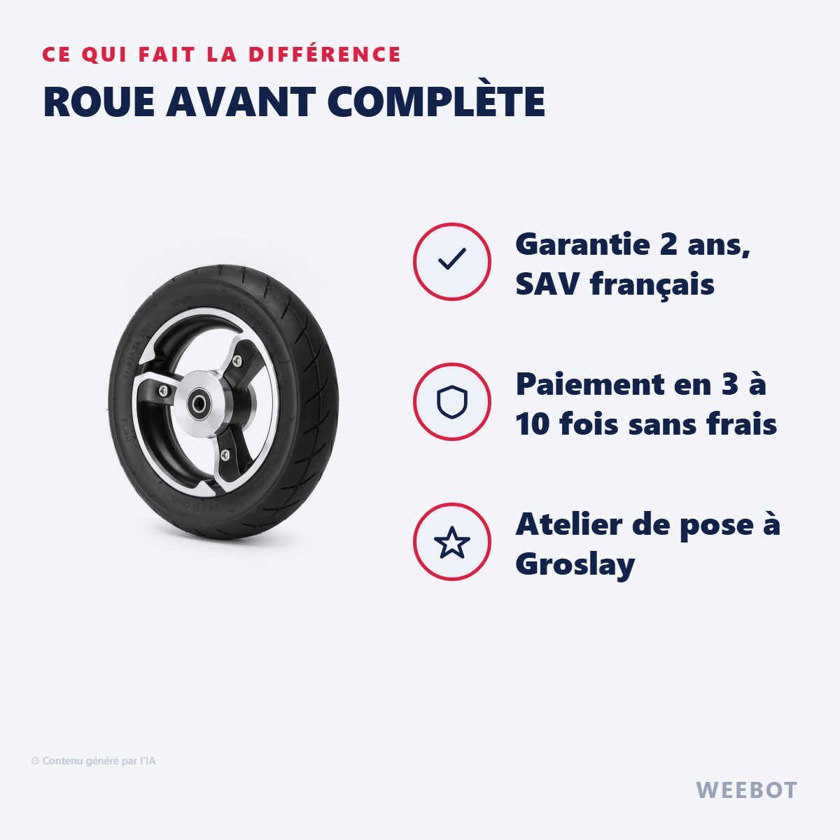 Roue Avant complète : les points forts