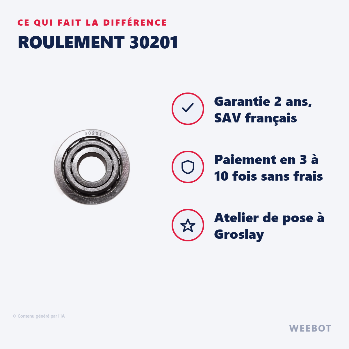 Roulement 30201 : les points forts