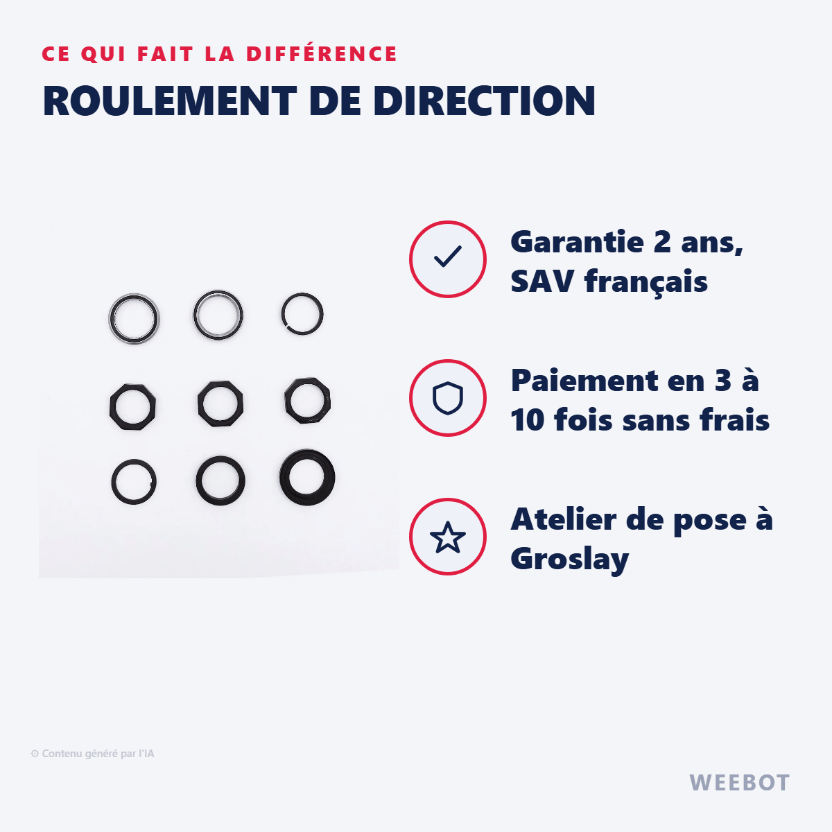 Roulement De Direction Pour Trottinette Électrique Etwow (Après 2019) - Weebot