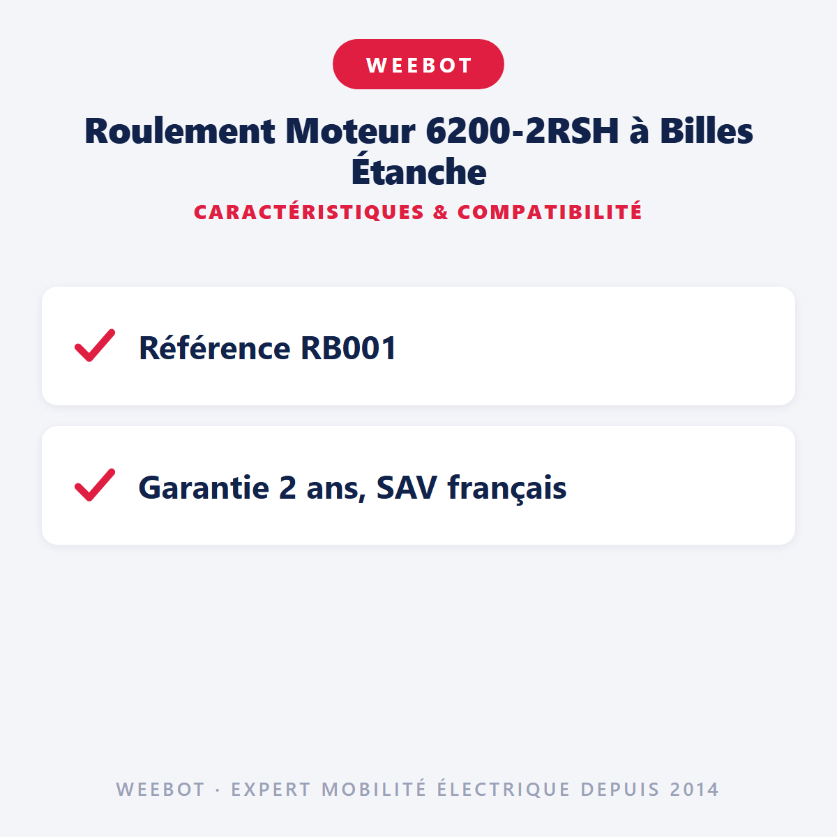 Roulement Moteur 6200-2RSH à Billes Étanche : caractéristiques et compatibilité