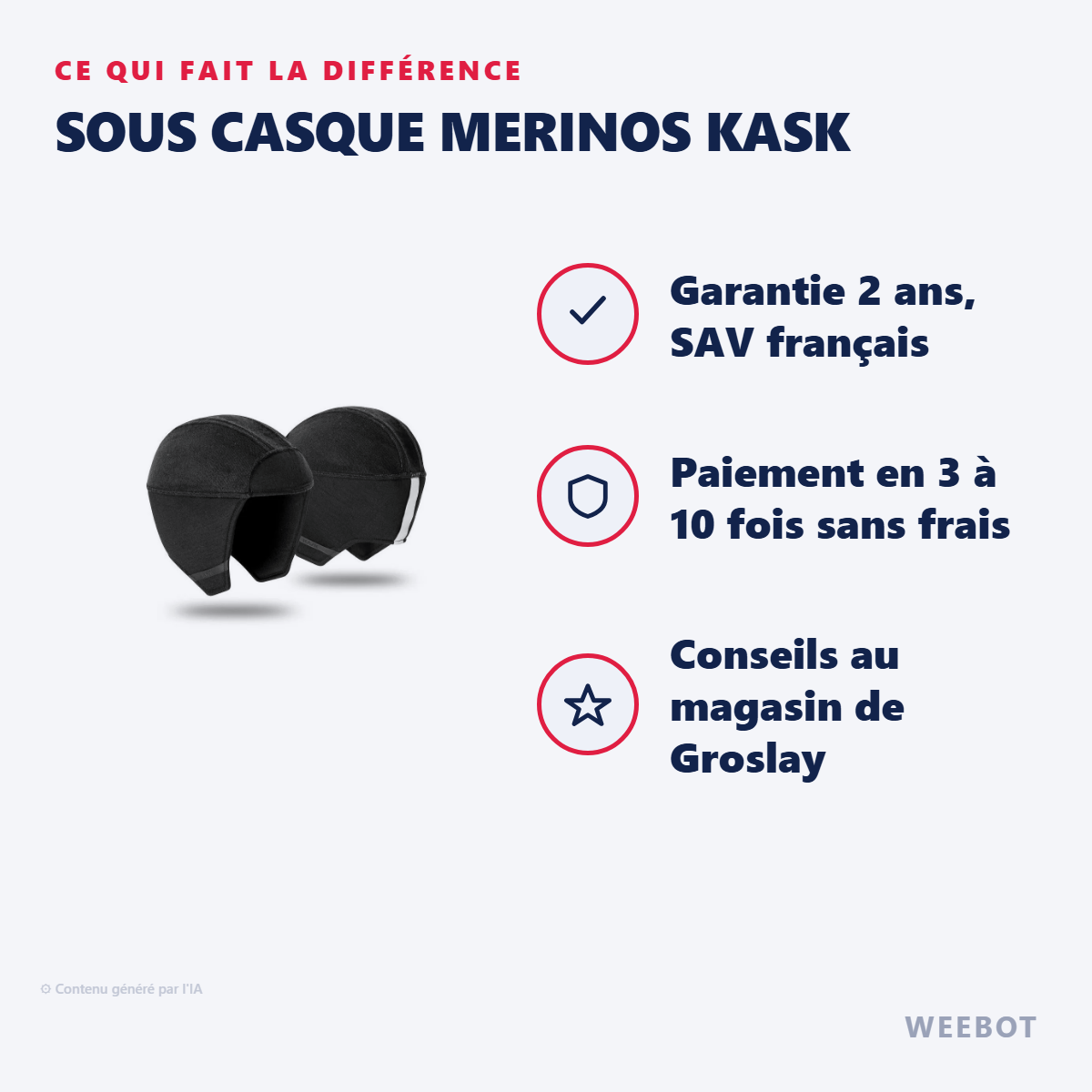 Sous Casque Merinos KASK : les points forts