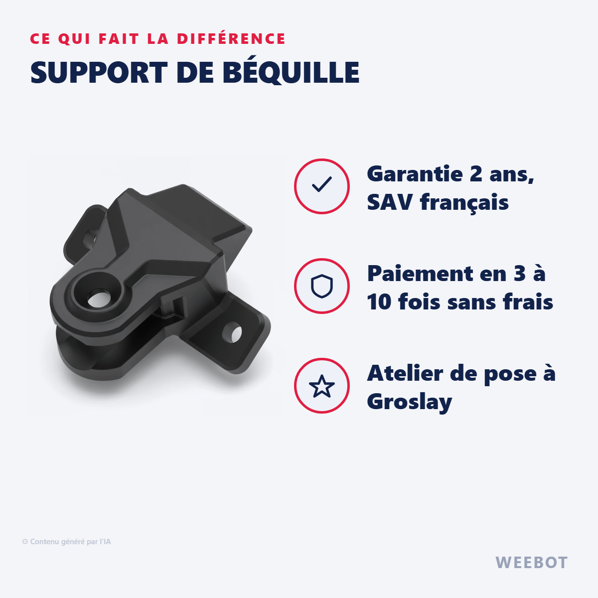 Support de Béquille : les points forts