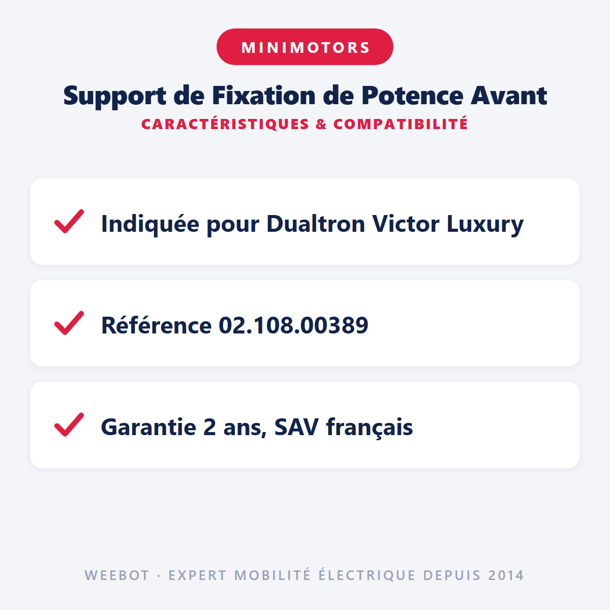 Support de Fixation de Potence Avant : caractéristiques et compatibilité