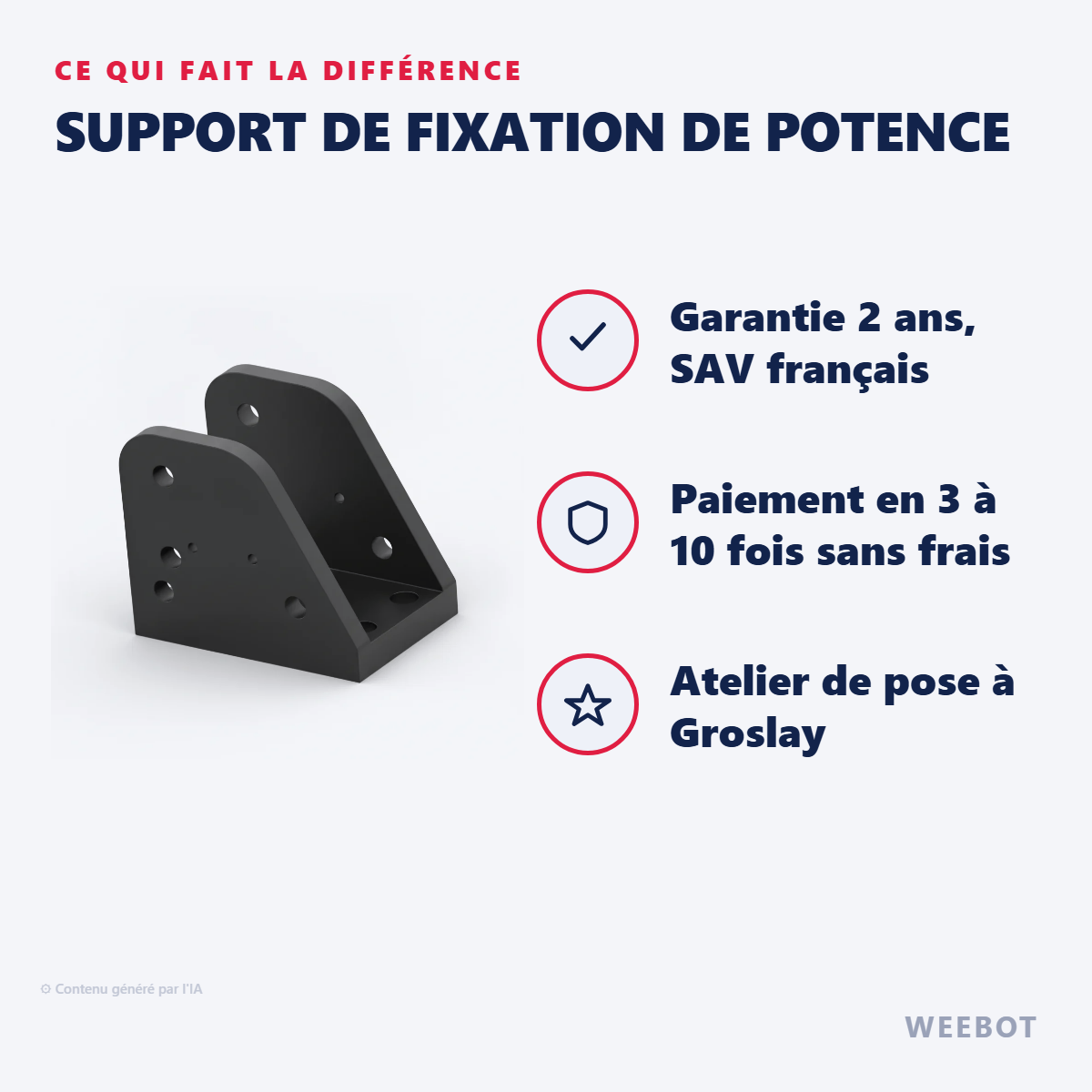 Support de Fixation de Potence : les points forts