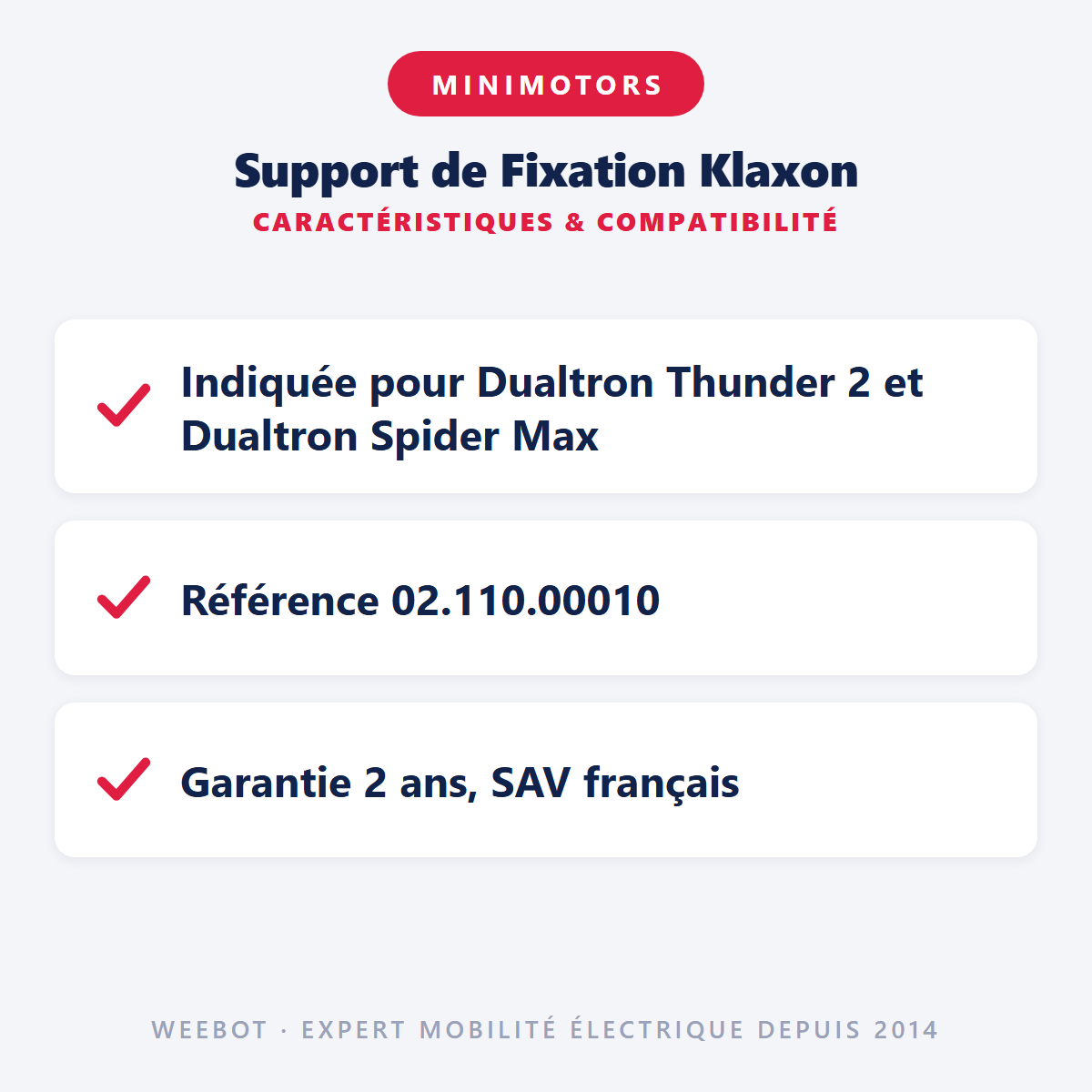 Support de Fixation Klaxon : caractéristiques et compatibilité