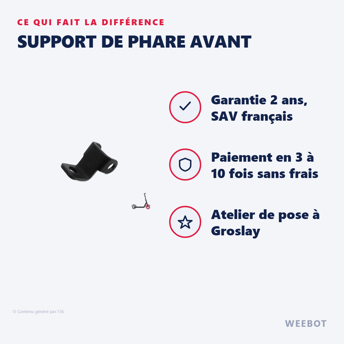 Support de Phare Avant : les points forts
