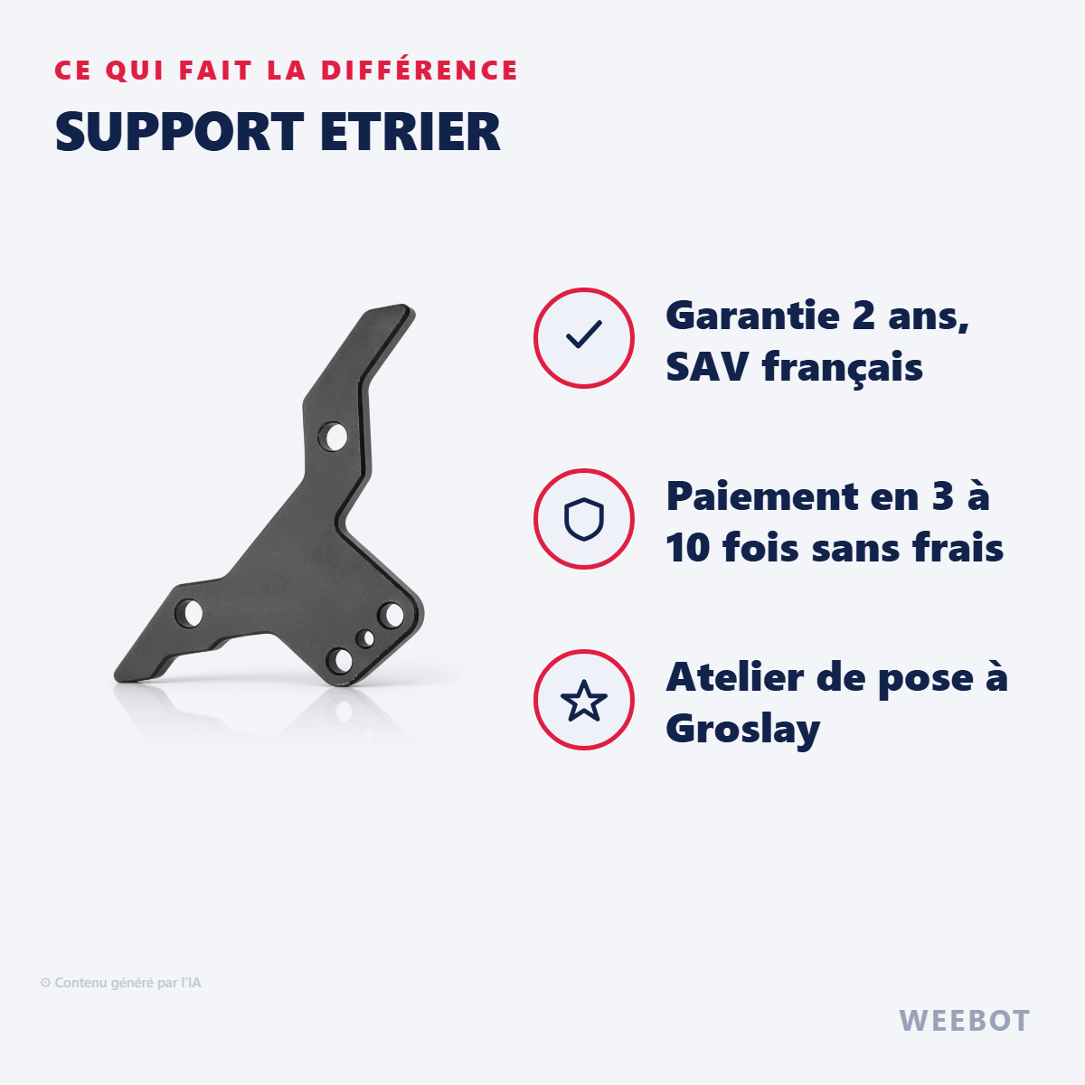 Support Etrier : les points forts