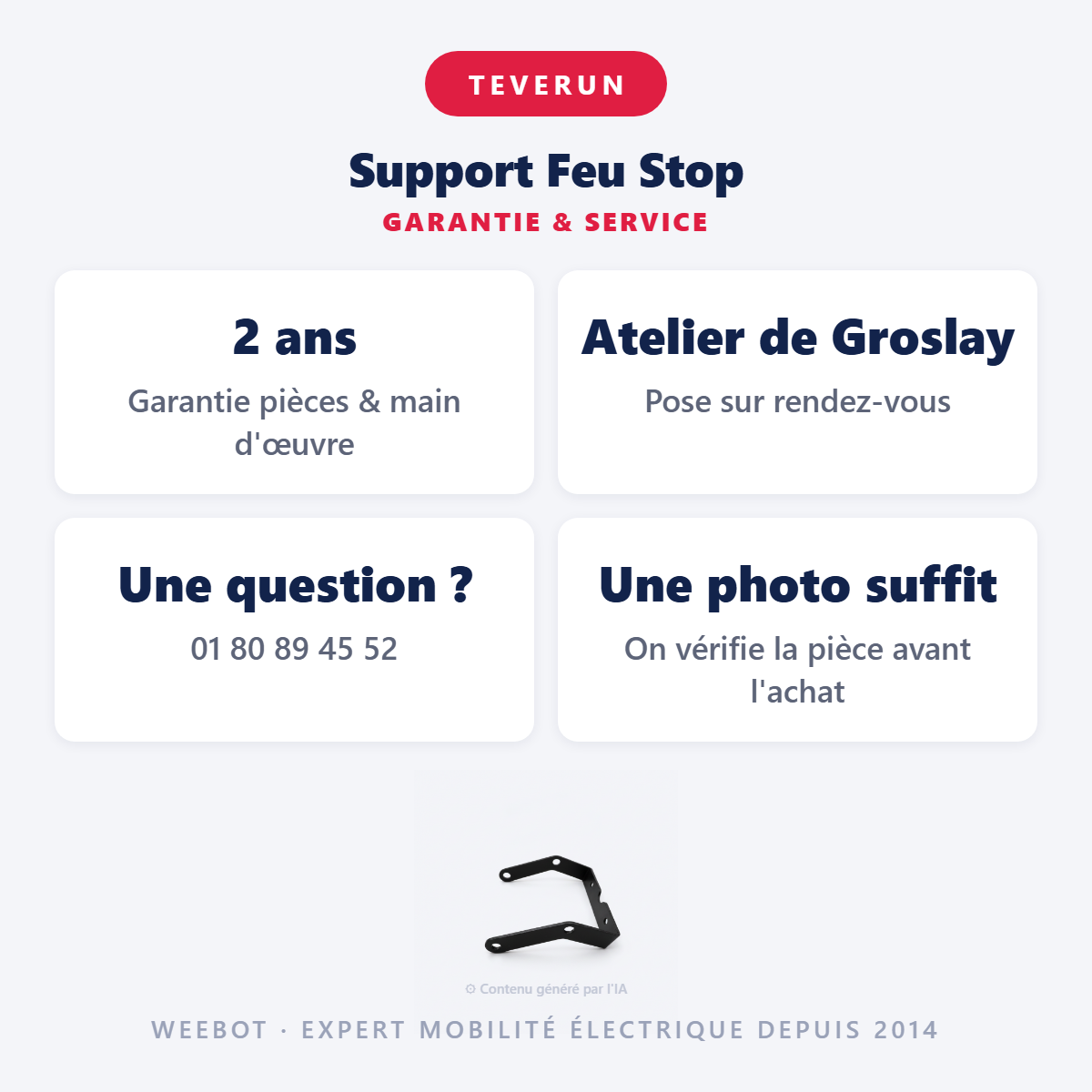 Support Feu Stop : garantie 2 ans et service après-vente