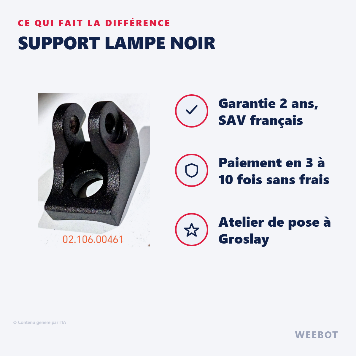Support Lampe Noir : les points forts