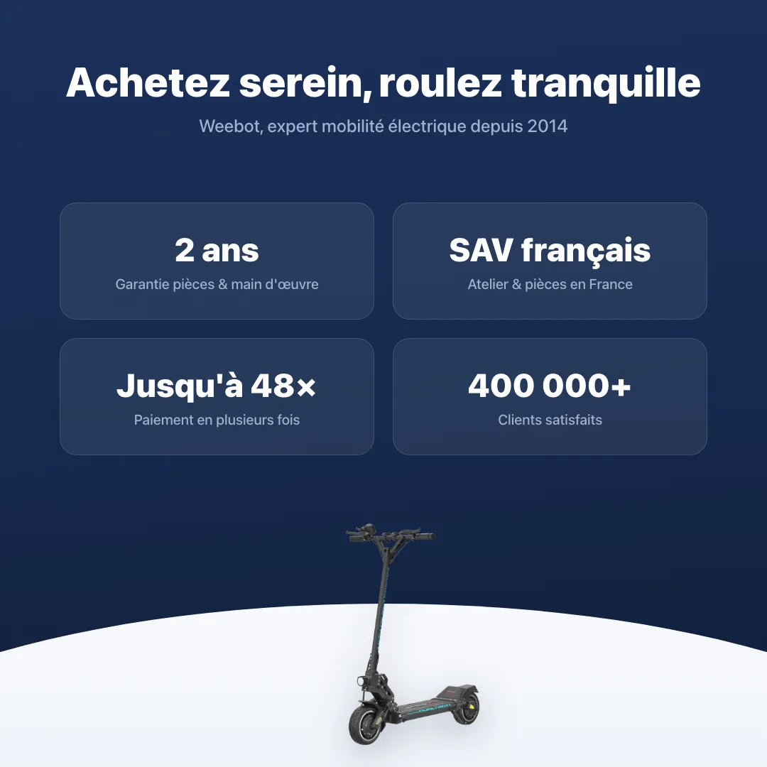 Trottinette Électrique Dualtron Mini Spécial — garantie, livraison rapide et SAV Weebot, expert mobilité électrique depuis 2014.