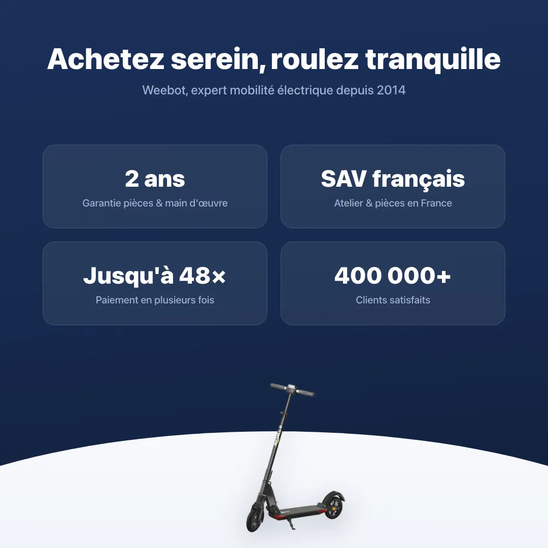 Trottinette Électrique Etwow Booster SE — garantie, livraison rapide et SAV Weebot, expert mobilité électrique depuis 2014.