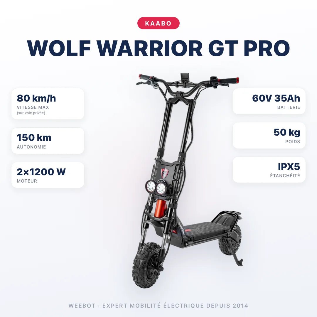 Trottinette Électrique Kaabo Wolf Warrior GT Pro - Weebot