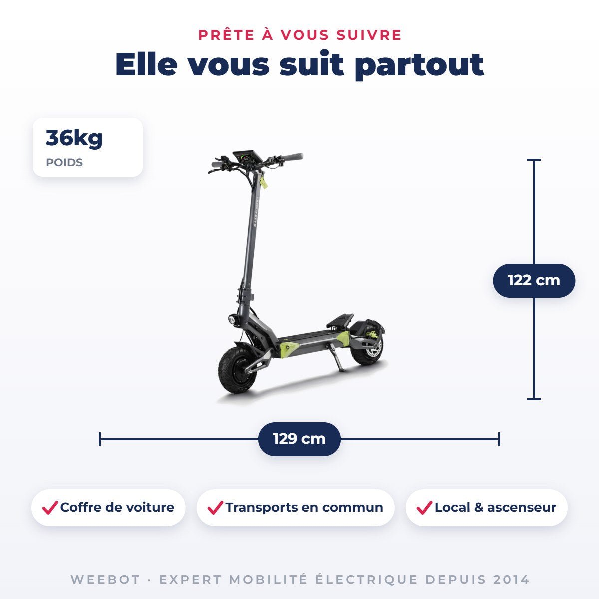 Trottinette Électrique Langfeite Roadster GT - Weebot