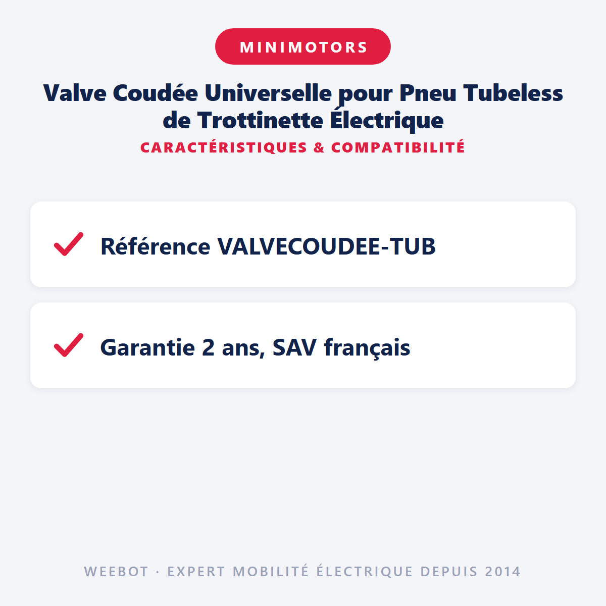 Valve Coudée Universelle pour Pneu Tubeless de Trottinette Électrique : caractéristiques et compatibilité