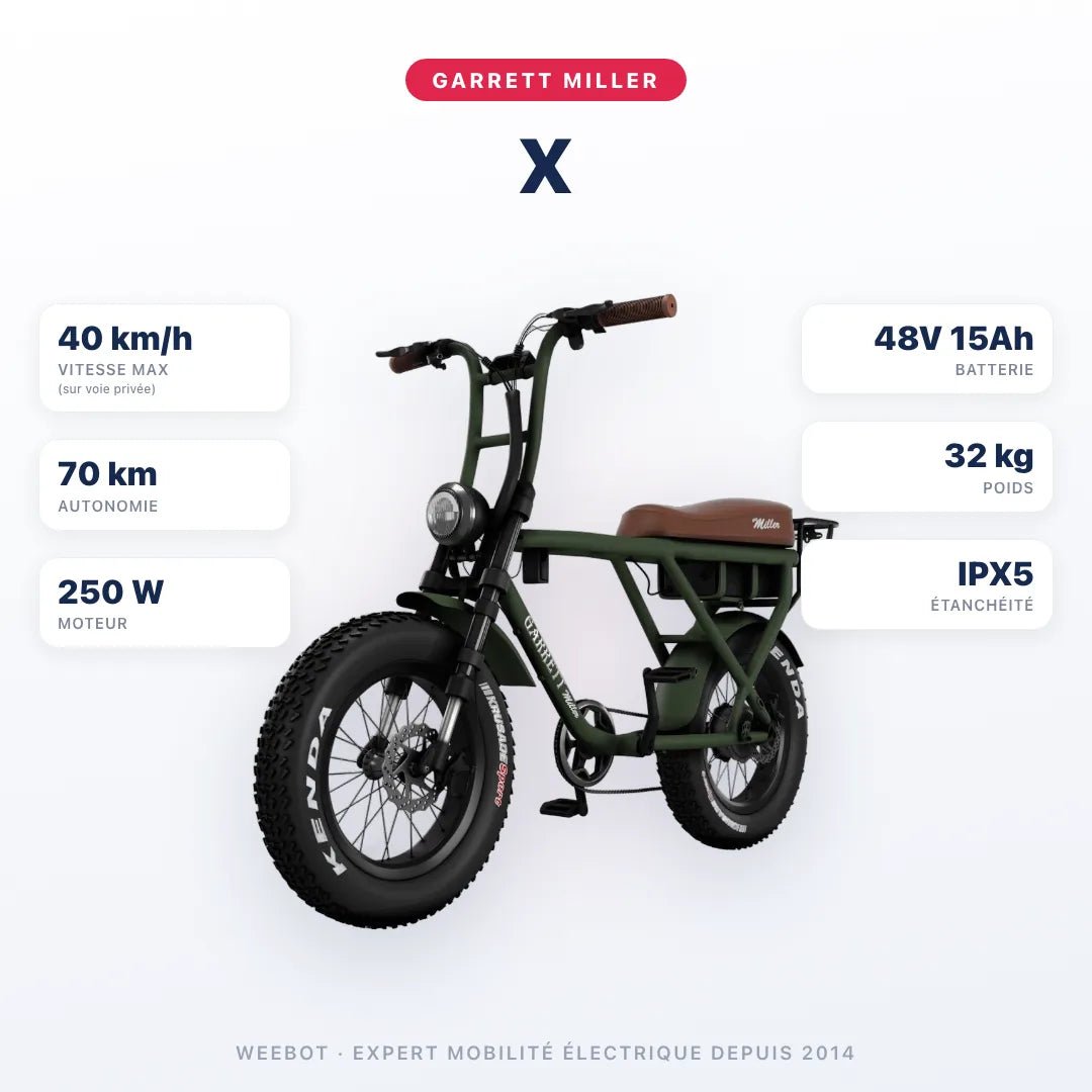 Fatbike Électrique Biplace Cargo Garrett Miller X - Weebot