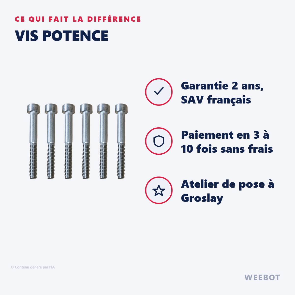 Vis Potence pour Trottinette Électrique Minimotors Dualtron Mini - Weebot