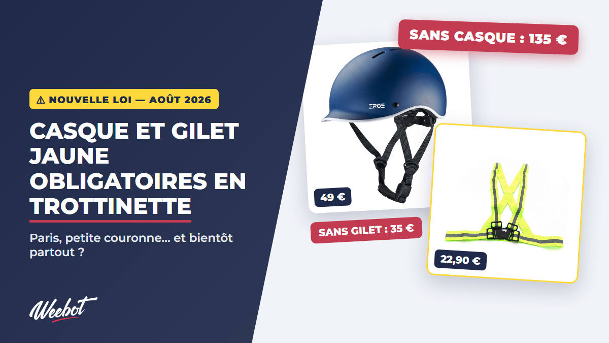 Casque et gilet jaune obligatoires en trottinette électrique : ce qui change depuis le 7 août 2026 - Weebot