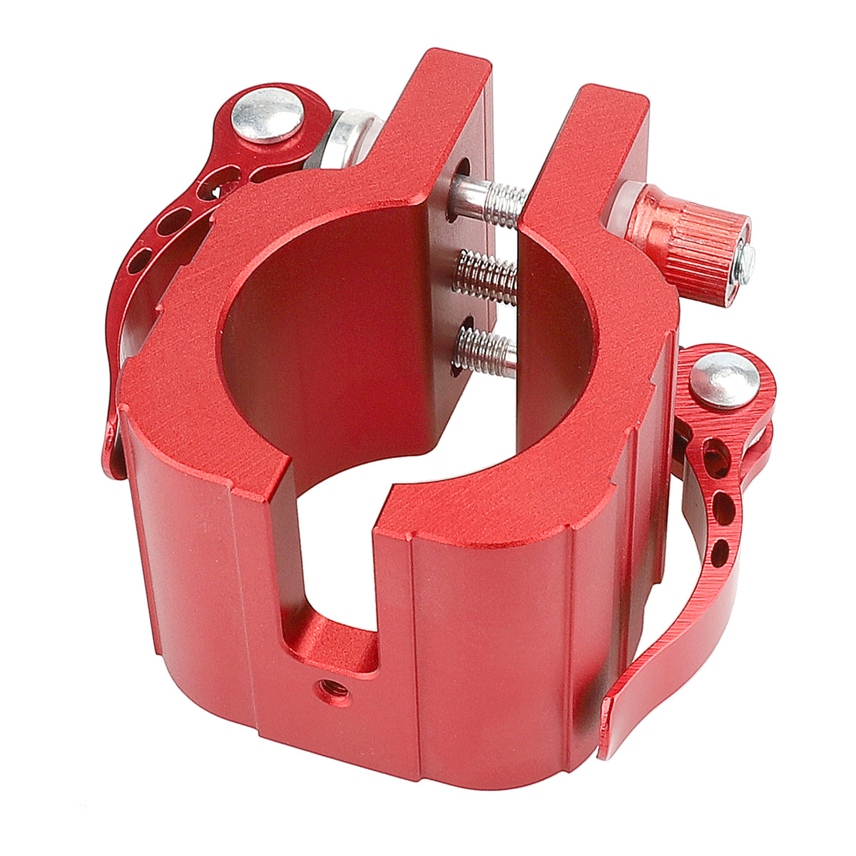 Bague de pliage renforcée rouge pour trottinette électrique avec leviers de serrage rapide
